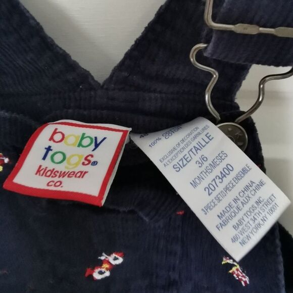 Baby togs vintage curdory embroidered jumpsuit 3-6 m - Picture 4 of 6